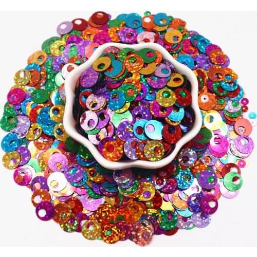 Sequin 10mm 20mm 30mm Flat Round Sequins for Craft Larger Round Sequins Paillette Lentejuelas with Big Hole DIY Sewing Accessory