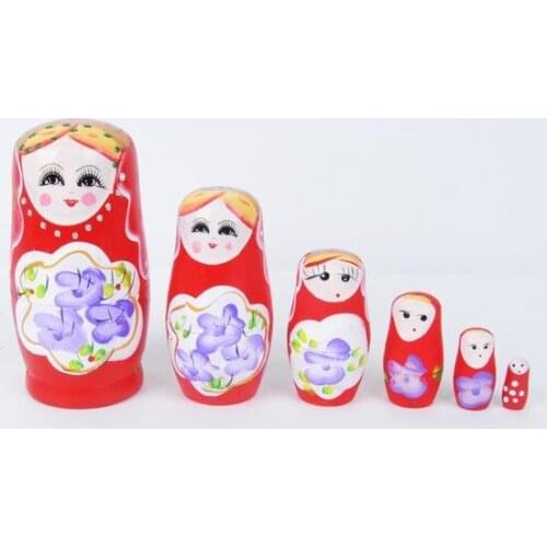 Modern 50Bir Wooden Matryoshka Doll 6'lı Set trinket baratija حلية орнаментальный