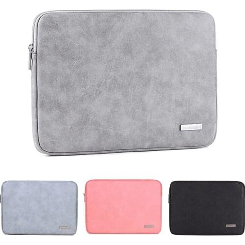 PU Leather Laptop Sleeve Bag Cover Pouch For 13 15 inch Macbook Air Pro Retina Notebooks Case 13.3 14 15.6" For Xiaomi HP Dell