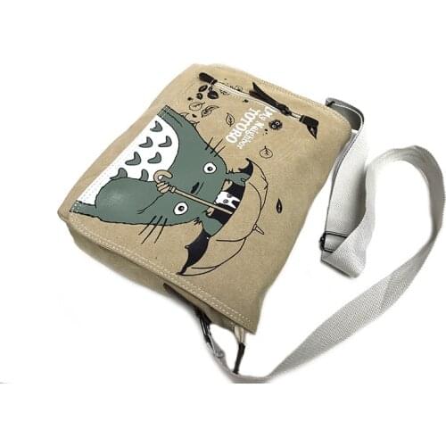 Hayao Miyazaki My Neighbor Totoro Cute Shoulder Bag Anime Shoulder Bag Cotton Square Canvas Bag