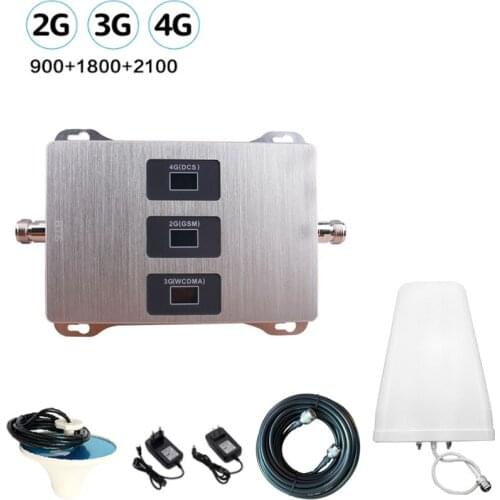 Three band three band signal stabilized amplifier for mobile phone