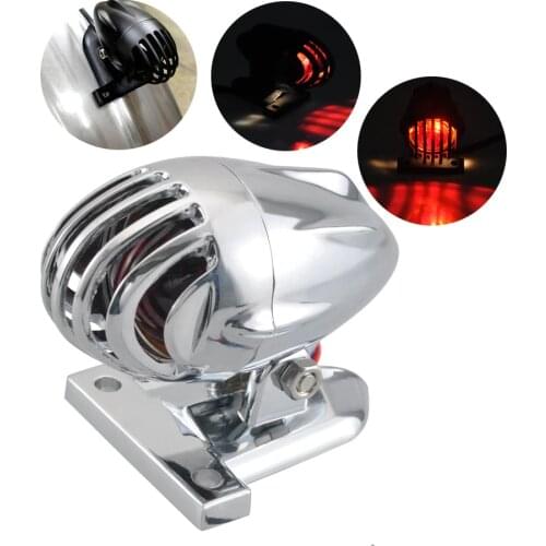 Motorcycle Rear Tail Brake Stop Light Lamp Retro Taillight For Harley Softail Sportster Roadster Road King Street Glide Cruiser