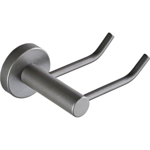 1pc Brass Hairdryer Shelf Gray Wall Mount Hairdryer Holder Storage Rack Bathroom Shelf