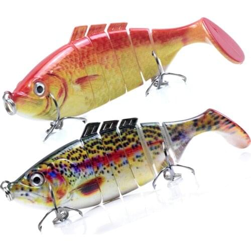 100MM 16.5G Hard Sinking Multi Jointed Swimbait Ocean Lakes Fishing Lures 3D Real Eyes Wobbler For Bass Shad Pike