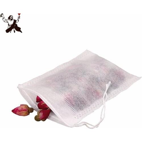 100 pieces/lot Tea Bag Filter Paper Bags Tea Strainer Infuser Wood Drawstring Tea Bag for Herb Loose Tea Ware 3 Sizes