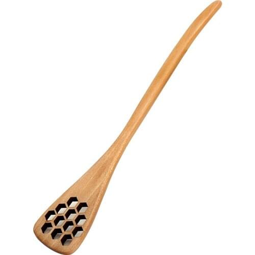 12 Pack Wooden Honey Comb Honey Stick Honey Dipper Spoon, Coffee Stiring Spoon, Tableware for Wedding or Party Favors