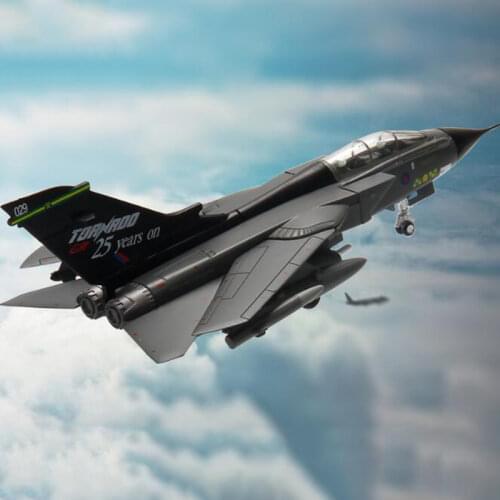 1/100 scale Bouncing Panavia Tornado Fighter Black military aircraft airplane models toy adult children toys for display show co