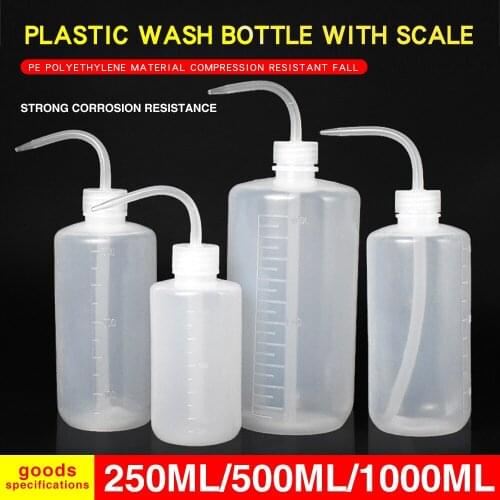 250/500/1000 ML safe tattoo cleaning bottle watering tool economical plastic squeeze bottle for label calibration bottle accesso
