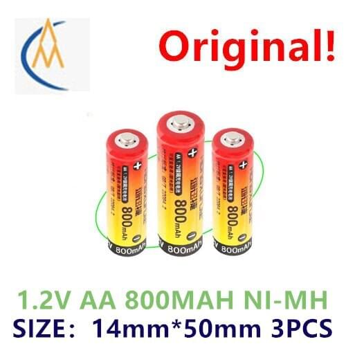 3PCS Factory sales 1.2V 800MAH AA battery electric remote control vehicle toy battery nickel cadmium rechargeable battery