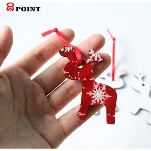 30pcs/sublimation blank heat transfer printing Christmas tree decoration pendant MDF two-sided printing new DIY gifts 30pcs/lot