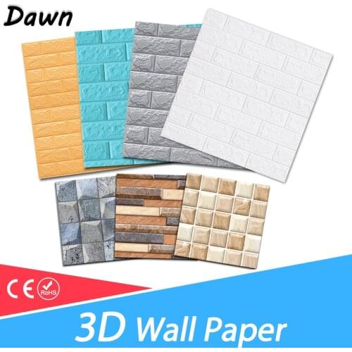 3D Wall Stickers Marble Brick Waterproof DIY Self-Adhesive Decor Background For Kids Room Living Room Wallpaper Sticker