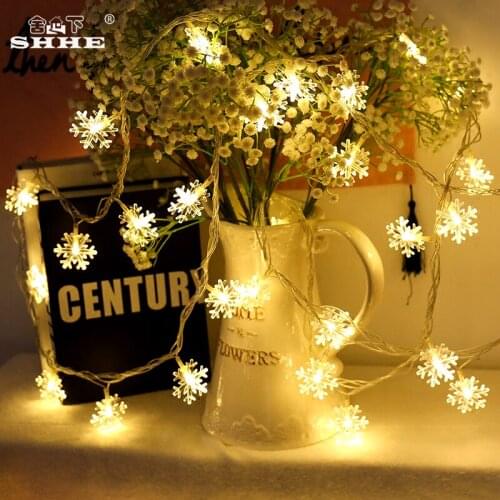 5M 40Leds Fairy String Garland Christmas Tree Curtain Snow Outdoor Decorative Curtain Lights Luces Led Navidad Garland Lighting