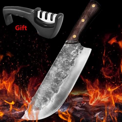 5Cr15mov Stainless Steel Slaughter Knife Tool Cutting Meat Knives Hand Forging Kitchen Chef Cooking Slicing Chinese Chopper