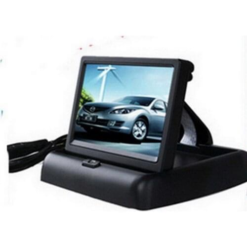 Auto Parking Rearview Backup Car Security Monitor 12V Foldable 4.3 Inch Car Rear View Camera Waterproof 170 Anti-Fog Glass