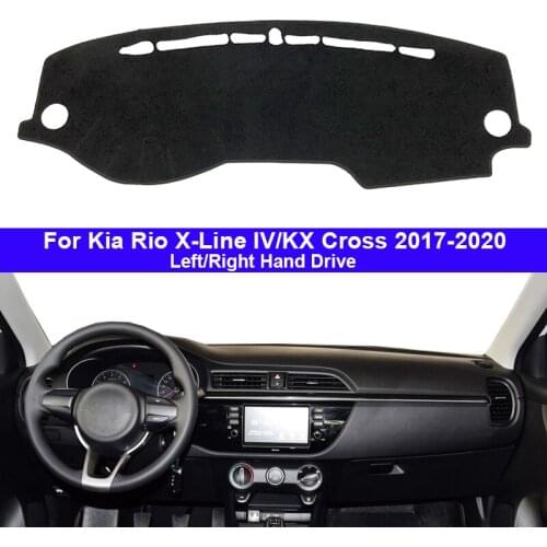 Car Dashboard Cover For Kia Rio X-Line IV KX Cross 2017 - 2020 Auto Dash Mat Carpet Cape Anti-sun Sun shade Dashmat 2018 2019