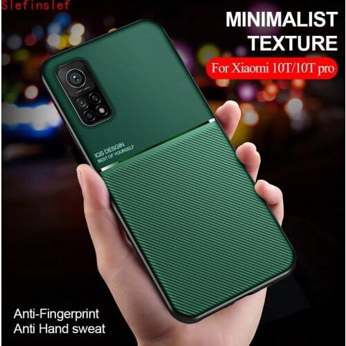 For Xiaomi Mi 10T Pro Case Matte Silicone Shockproof Phone Cover Case Xiomi Mi10T 10 T T10 10Tpro Car Magnetic Holder Back Coque