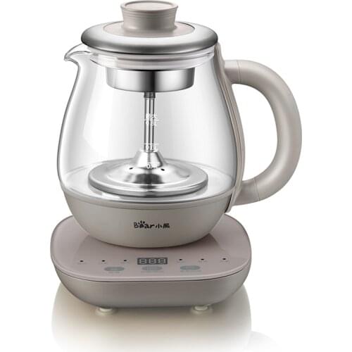 220V 0.8L Automatic Electric Glass Kettle Tea Brewer Household Health Pot Teapot Boiling Portable Coffee Samovar Bear/ZCQ-A08H2