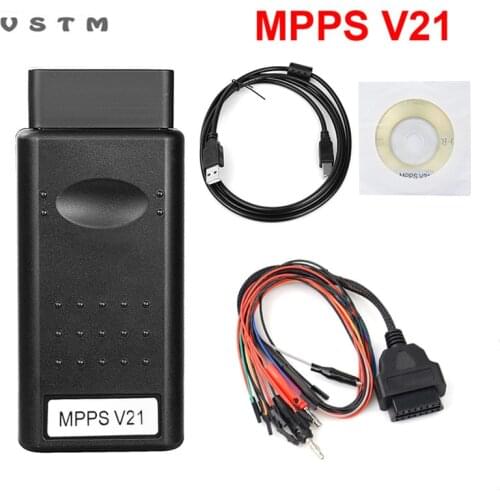 The latest version of MPPS V21 V21.0.1.3 ECU programmer with a disconnected three-core cable EEPROM surpasses MPPS V18 V16 funct