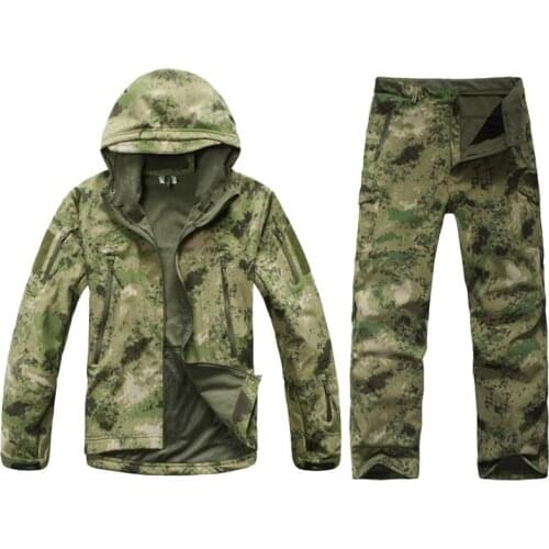 Camouflage military uniform, winter thermal fleece tactical clothes, U.s. army military clothing