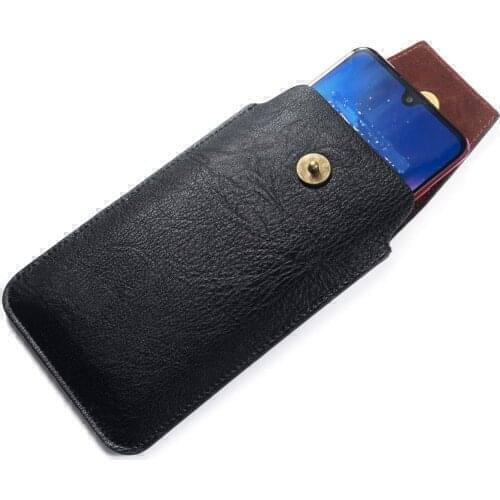 Leather case Vertical belt with magnetic closure for Samsung Galaxy A21 (2020)