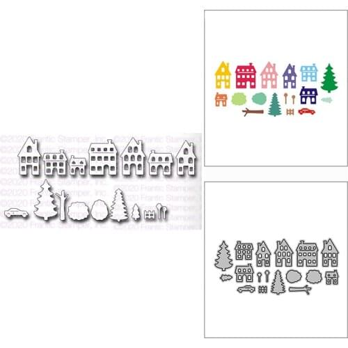 New Small Town Countryside Tree Craft Embossing Mold 2021 Metal Cutting Dies for DIY Decorative Scrapbooking Album Card Making