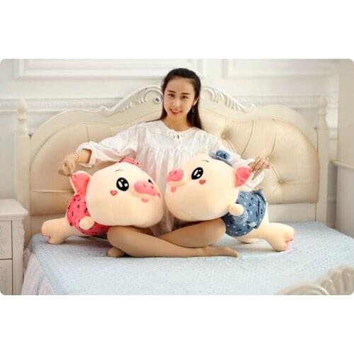 Lovely prone pig plush toy creative toy pillow loves pig soft doll birthday gift b2827