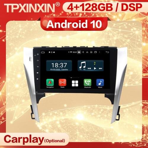 4+128G Carplay 2 Din Android Screen Multimedia Stereo Receiver For Toyota Camry 2012 2013 GPS Video Radio Audio Player Head Unit