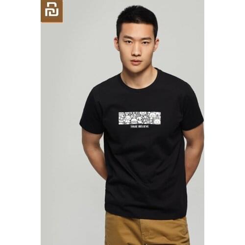 Youpin man cotton T-shirt Comfortable and breathable Original pattern fashion tops men T-shirt short sleeve
