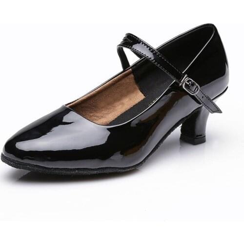 New Women Ballroom Dancing Square Dancing Shoes Modern Dance Soft Bottom PU Leather Dance Shoes 5CM And 7CM Heel