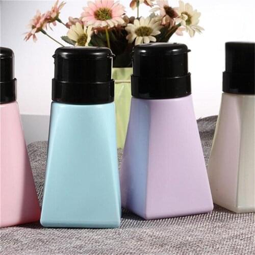 Korean Style Manicure Equipment Tool Pump Dispenser Vacuum Liquid Oil Bottle UV Gel Nail Art Polish Clear Clean Remover