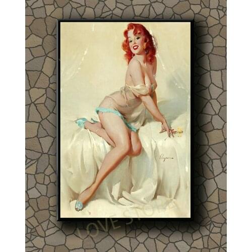 P272 Vintage Beautiful Pin-up Girl Classic Picture 397 Silk Fabric Poster Art Decor Indoor Painting Gift