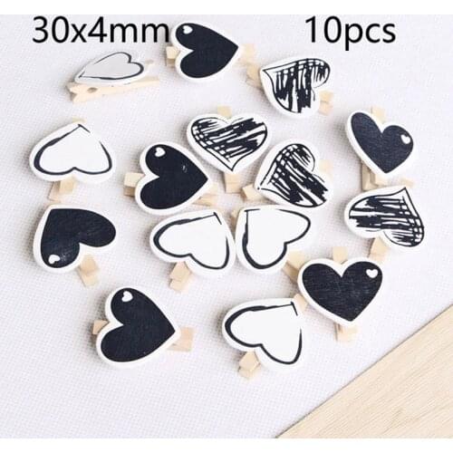 MIX Black ,Color Wooden Clothespin Clips Office Party Decoration Accessories Photo Hanging Pegs DIY Christmas Style Clothespins