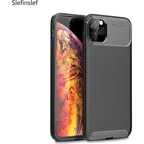 Luxury Carbon Fiber Bumper Phone Case Cover For iphone 11 Pro Max 2019 8 7 6 6S Plus Funda Coque Case For iphone 11 Case Cover