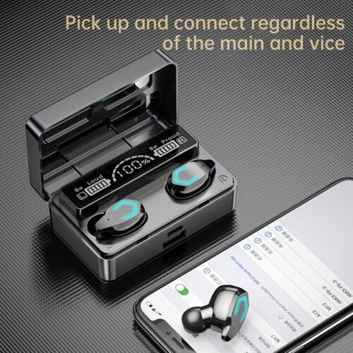 TWS Bluetooth-5.1 Earphones Wireless Headphone 9D Stereo Sports Waterproof Earbuds Headsets With Microphone Type-c Charging Box