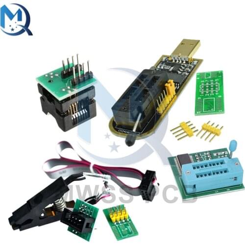 WCH341A Moudle USB Programmer 1.8V Adapter For Motherboard Flash SOIC8/SOP8 Test Clip Memory SOIC8 To DIP8 Socket Converter