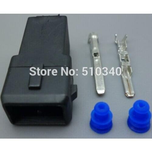 1 set 2-hole injector waterproof connector Male plug Connector Kits With Terminals