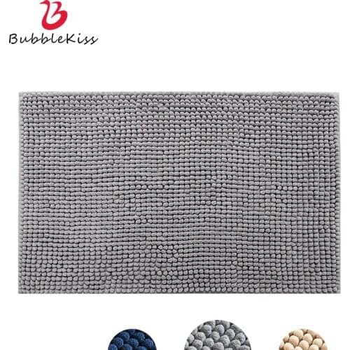 Bubble Kiss Chenille Home Welcome Doormat Super Water Absorption Bathroom Floor Rugs Super Soft Entrance Anti-Slip Area Carpet