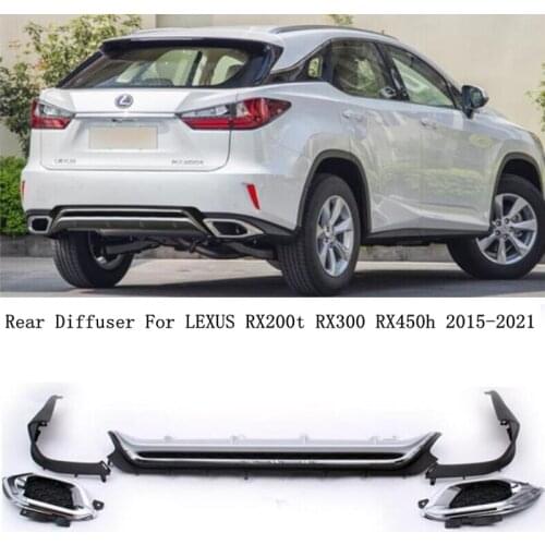 Rear Diffuser Lip Spoiler For LEXUS RX200t RX300 RX450h 2015-2021 High Quality ABS Bumper Splitters Auto Accessories