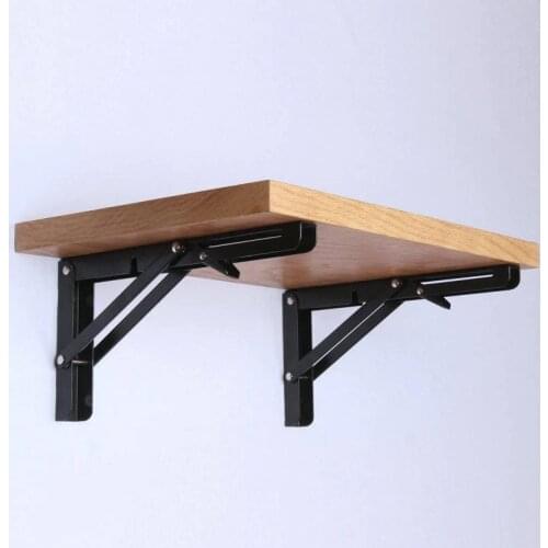 2PCS Triangle Folding Angle Bracket Adjustable Wall Mounted Heavy Support Bench Table Shelf Bracket DIY Home Table Bench