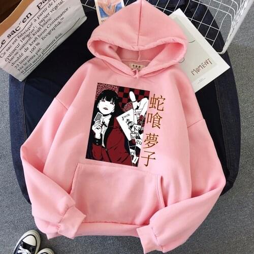 2020 Kakegurui Hoodies Cosplay Casual Black Men Women High Quality Hoodies Men Harajuku Anime Hoodie