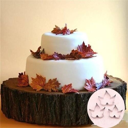 3pcs Stainless Medium Autumn Cookie Biscuit Baking Molds Style Red Maple Leaf Shape Cake Decorating Tools,Crazy Direct Selling