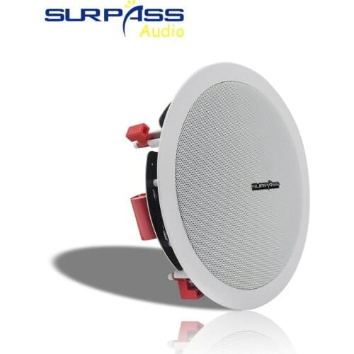 40-80Watts 8Inch Wall-mounted Ceiling Speaker Fixed Resistance Full Range Stereo Sound HiFi Wall Speaker Background Music System