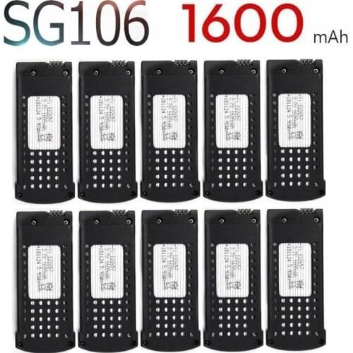 Original For SG106 1600mAh 3.7V Lipo Battery for RC Drone Quadcopter Spare Parts 3.7v Rechargeable Battery SG-106 1pcs to 10pcs