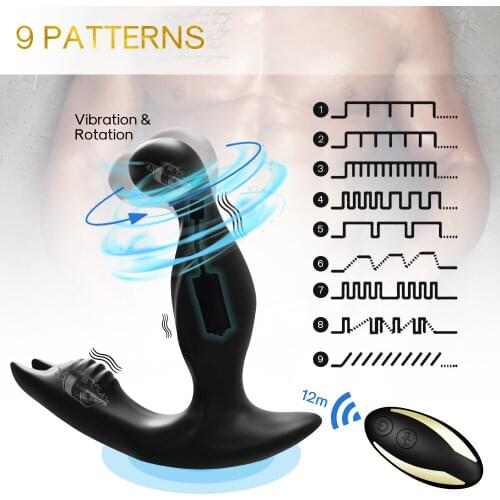 Male Gay Butt Anal Plug Vibrating Prostate Health Massage Tool Silicone Vibrator Prostate Stimulate Anal Sex Toys for Men