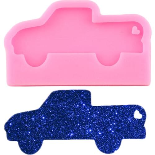 Shiny Car Silicone Molds DIY Truck Key Ring Epoxy Resin Mold Pendant Jewelry Making Craft Custom Keychain