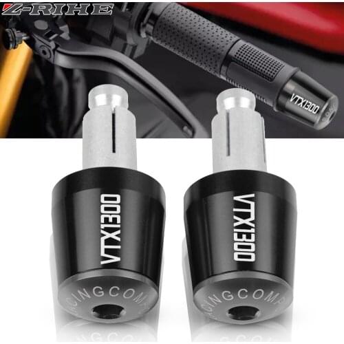 For Honda VTX1300 VTX 1300 C Retro 2003-2010 2004 2005 Motorcycle Accessories 7/8" 22MM Handlebar Hand Grips Handle Bar End Cap