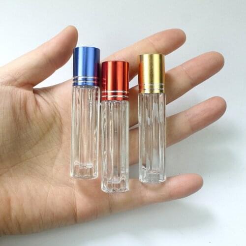 10/20/30pcs 3ml glass roll on bottle for essential oils refillable perfume containers with Glass roller ball
