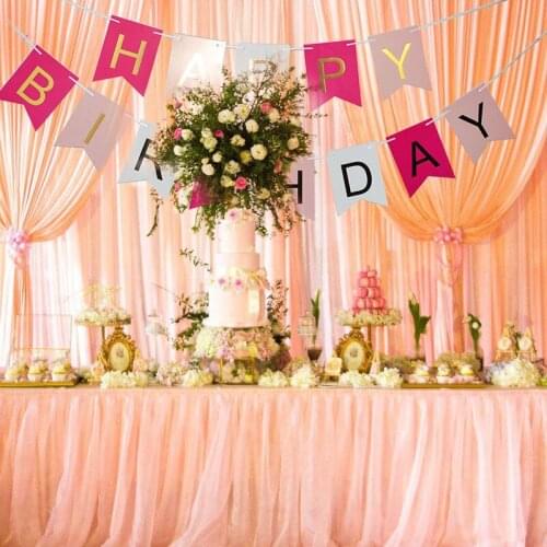 Paper Bunting Garland Banner Banner Happy Birthday Banner Boy Girl Shower Decoration Wedding Birthday Party Supplies Decoration