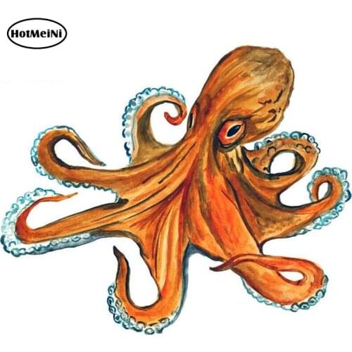 HotMeiNi 13cm x 10.7cm Octopus Squid Vinyl Window Decal Beach Sea Life Home Decor Sticker Salt Art Gift Car Stickers Graphics