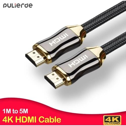 PULIERDE HDMI Cable HDMI to HDMI 2.0 Cable 4K for Splitter Extender Adapter Nintend Switch PS4 Android TV Box 2m 5m Cable HDMI